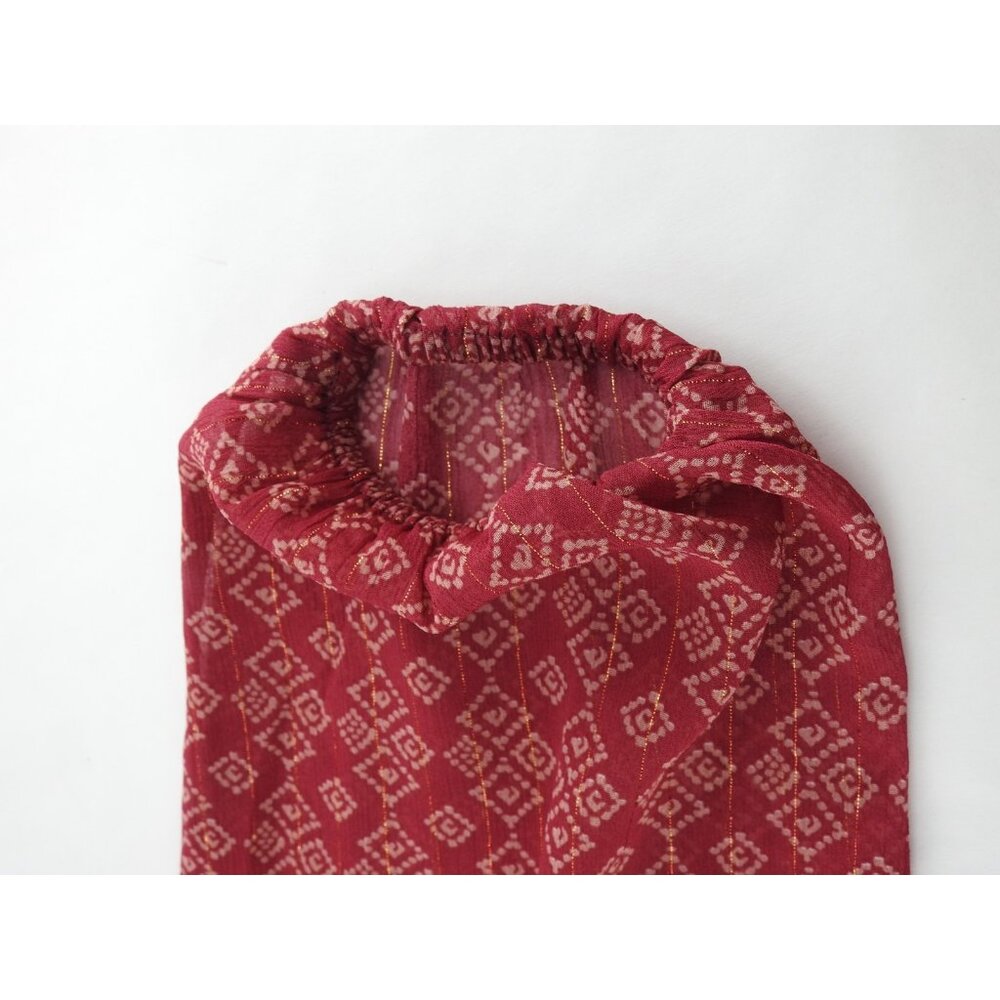 Lucky Brand Red Boho LS Mini Shirt Dress Womens Sz M Casual Burgundy Light Weigh - Picture 8 of 8
